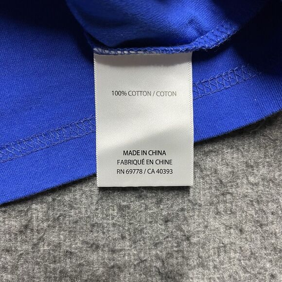 NWT All City by Just Don Shirt Mens Small Blue Tee Streetwear Casual Logo Patch - Picture 5 of 8